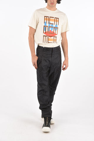 Single-pleated Jacquard Nylon Joggers