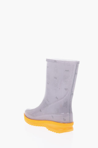 all over logo Wellington boots