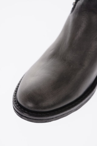 leather and suede western booties with jewels