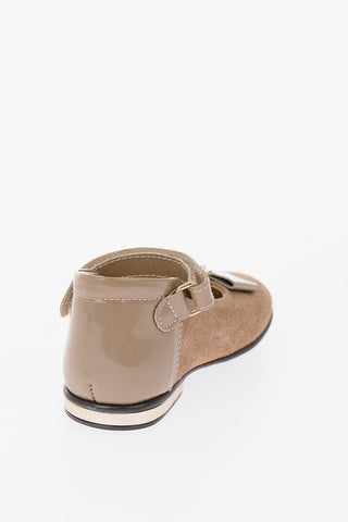 glitter Ballet flats with touch strap closure
