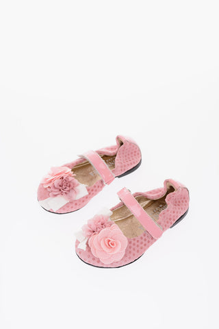 suede leather mary jane ballet flats with touch strap closure