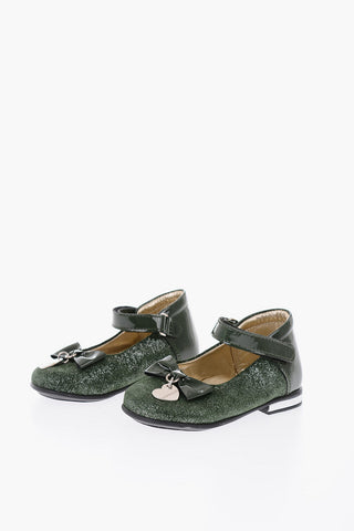 Ballerine glitter con chiusura in velcro