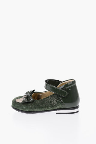 Ballerine glitter con chiusura in velcro