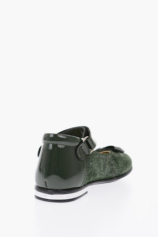 Ballerine glitter con chiusura in velcro