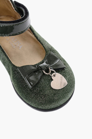 Ballerine glitter con chiusura in velcro
