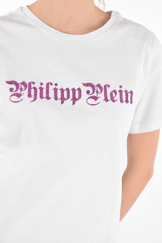 COUTURE EST.1978 crew-neck t-shirt with rhinestone logo