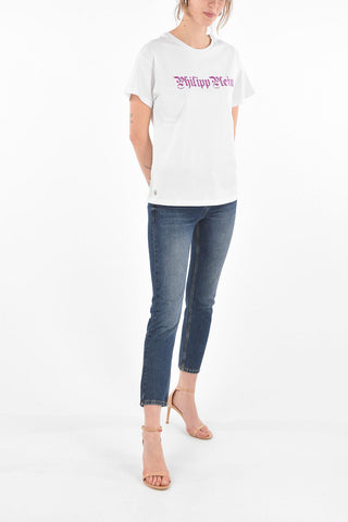 COUTURE EST.1978 crew-neck t-shirt with rhinestone logo