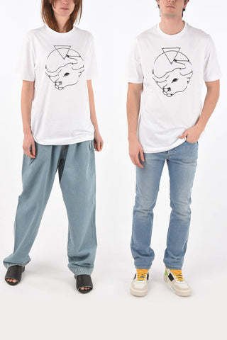 crew-neck t-shirt CL-T-JUST-O with maxi print on the front