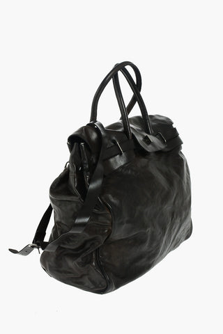 Vintage Effect Leather CHELSEA Maxi Tote Bag