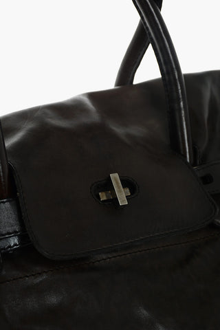 Vintage Effect Leather CHELSEA Maxi Tote Bag