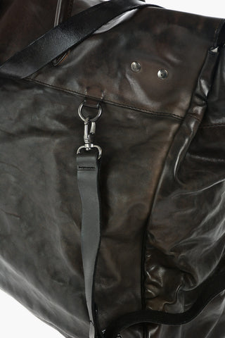 Vintage Effect Leather CHELSEA Maxi Tote Bag
