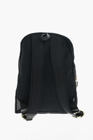 Textile Backpack with Outer Pocket