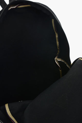 Textile Backpack with Outer Pocket