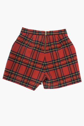 Double-breasted Tartan Virgin Wool Shorts