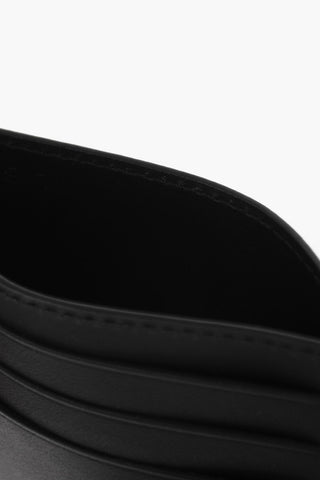 Portacarte in pelle con logo stampato
