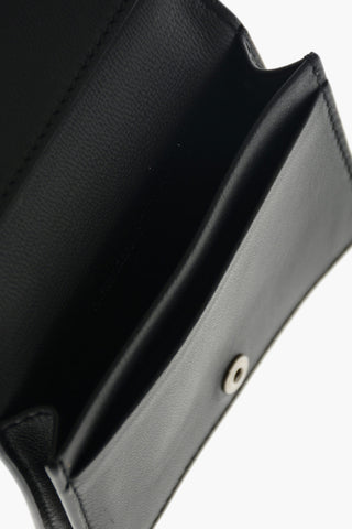 logo printed leather card holder