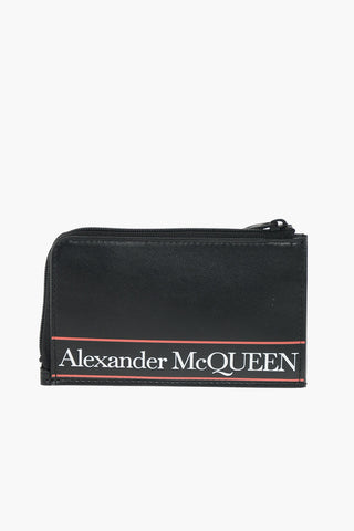 Portacarte in pelle con chiusura zip