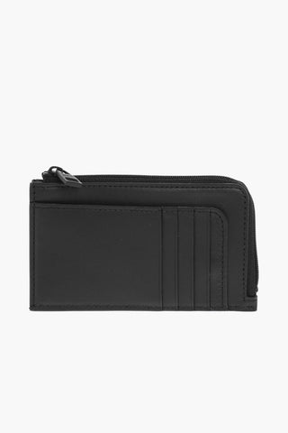 Portacarte in pelle con chiusura zip