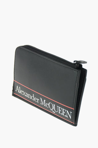 Portacarte in pelle con chiusura zip