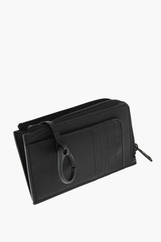 Portacarte in pelle con chiusura zip
