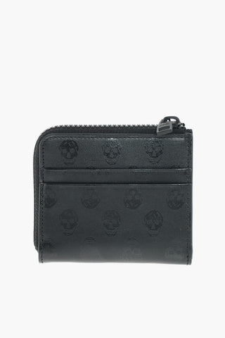 leather card holder with zip closure