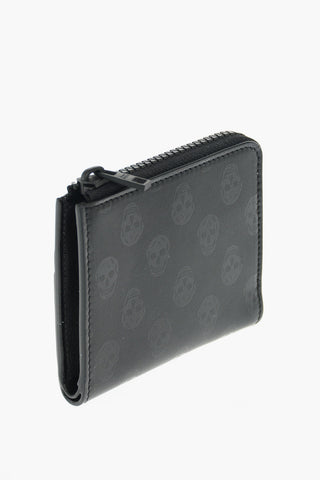 leather card holder with zip closure