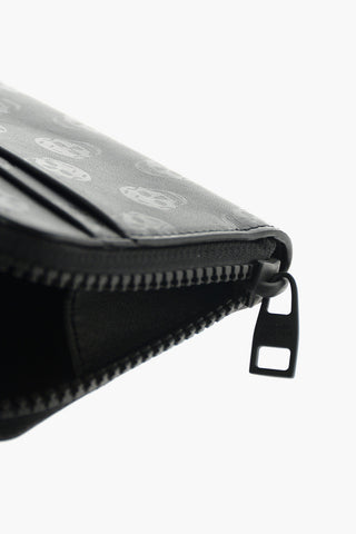 leather card holder with zip closure