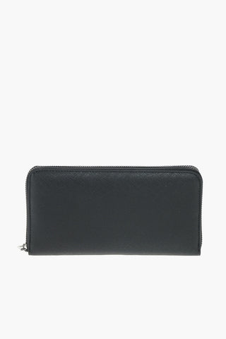 JEANS faux leather wallet with zip closure