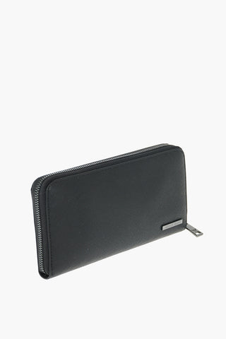 JEANS faux leather wallet with zip closure