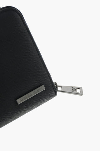 JEANS faux leather wallet with zip closure