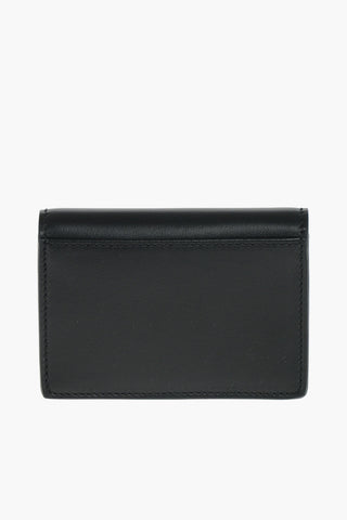 Portacarte in pelle con logo stampato