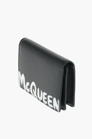 Portacarte in pelle con logo stampato