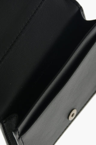 logo printed leather card holder