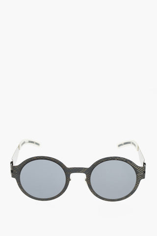 MAISON MARGIELA python effect round sunglasses