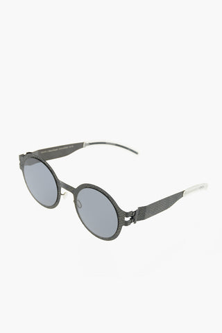MAISON MARGIELA python effect round sunglasses