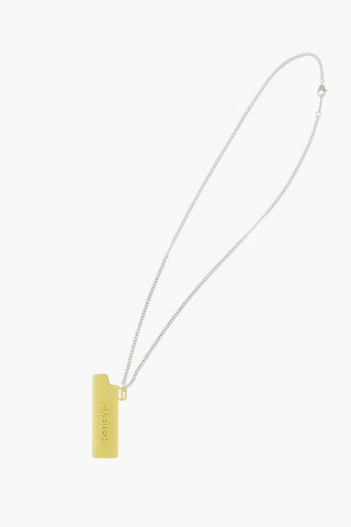 Collana in metallo con pendente porta accendino