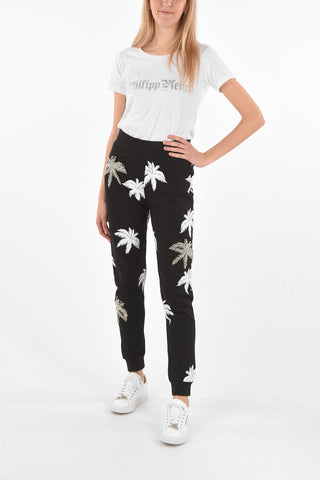 COUTURE Printed Joggers ALOHA with Rhinestoned embellishments