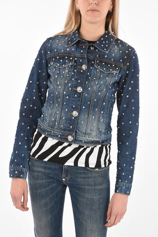 COUTURE EST.1978 Denim CRYSTALS MIND Crop Jacket