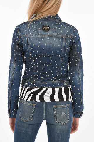 COUTURE EST.1978 Denim CRYSTALS MIND Crop Jacket