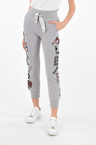 COUTURE Joggers PP1978 con Logo a Toppa in Strass