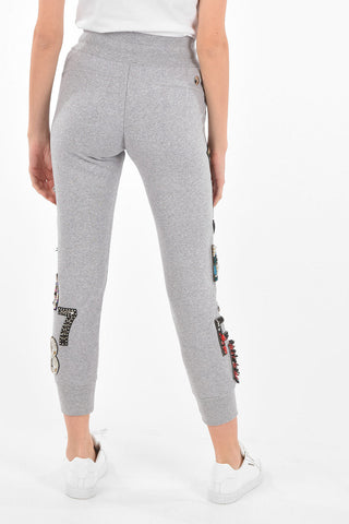 COUTURE Joggers PP1978 con Logo a Toppa in Strass