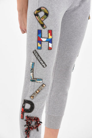 COUTURE Joggers PP1978 con Logo a Toppa in Strass