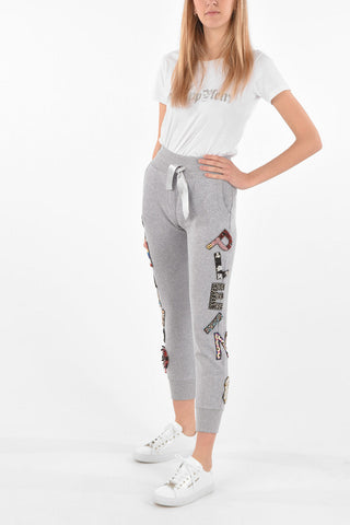 COUTURE Joggers PP1978 con Logo a Toppa in Strass