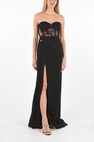 Long Dress with Laced Corset