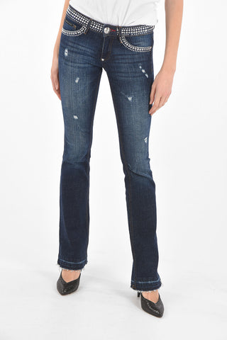 mid waist BRITTANY jeans with jewels details