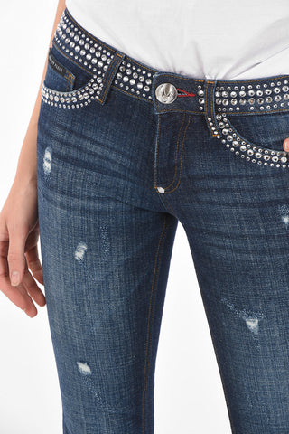 mid waist BRITTANY jeans with jewels details