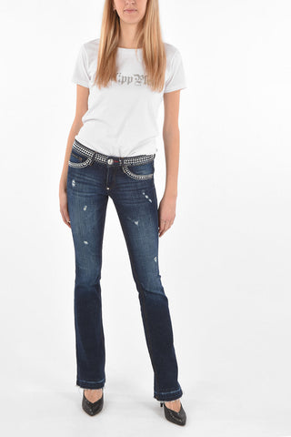 mid waist BRITTANY jeans with jewels details