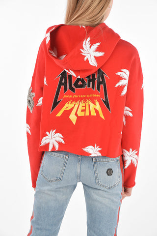 COUTURE EST.1978 printed ALOHA sweatshirt with hood