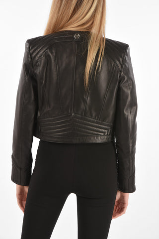 COUTURE Leather Jacket ELEGANT with embossed Details