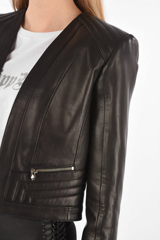 COUTURE Leather Jacket ELEGANT with embossed Details